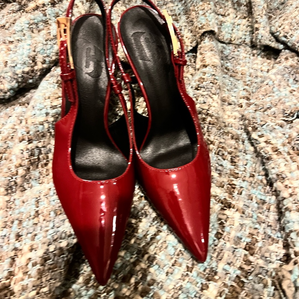 Elegant Red Slingback Heels